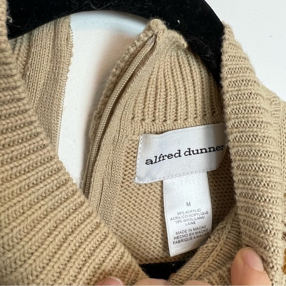 Vintage Alfred Dunner Knit Sweater- Floral Embroidery Mock Neck Wool Blend - Picture 3 of 9